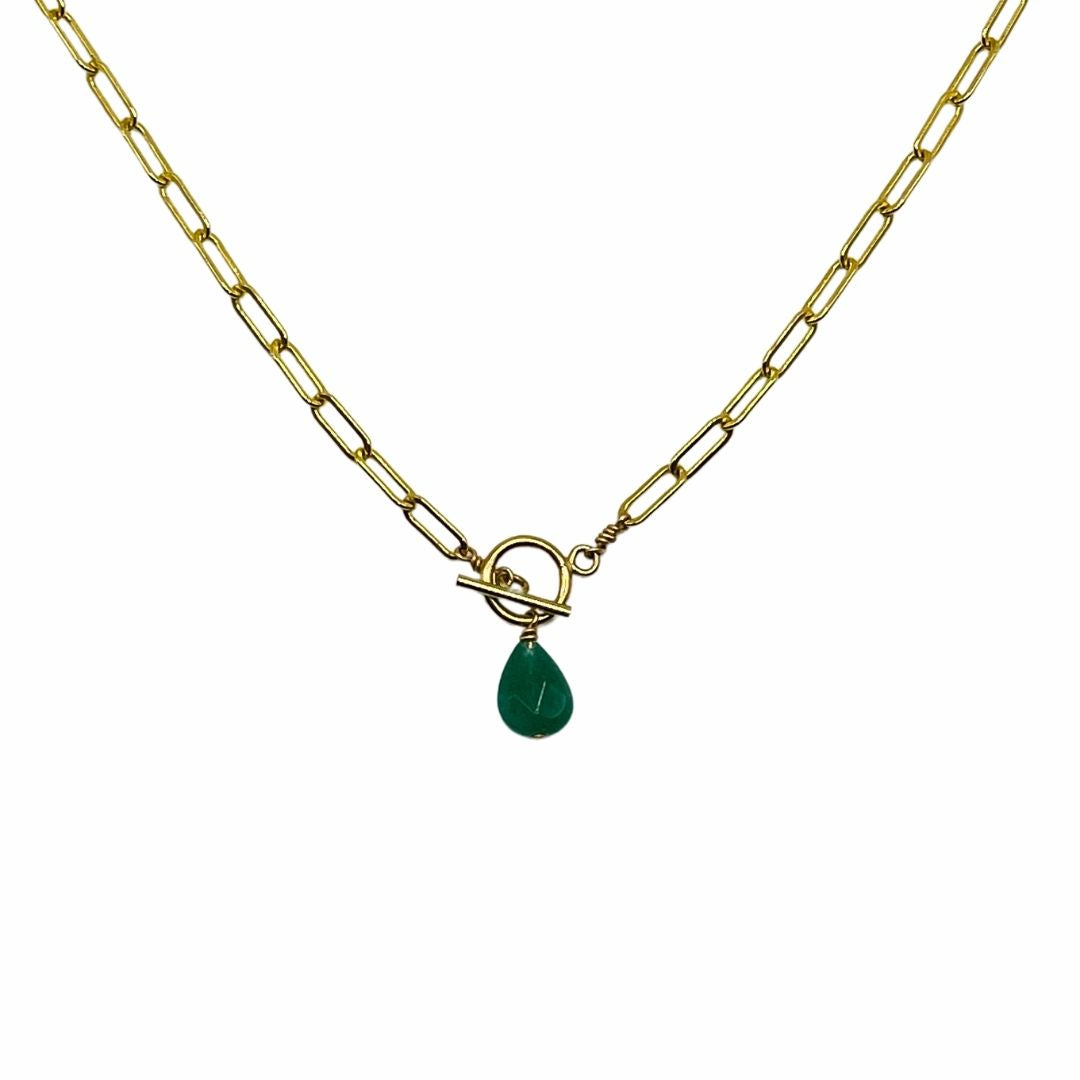 ZOE Jade Toggle Clasp Necklace