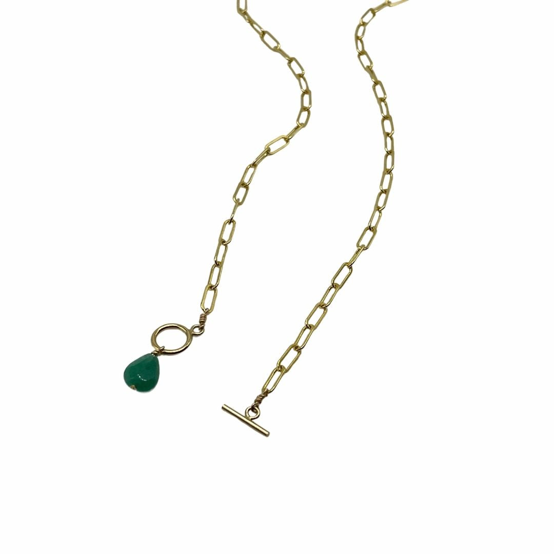 ZOE Jade Toggle Clasp Necklace