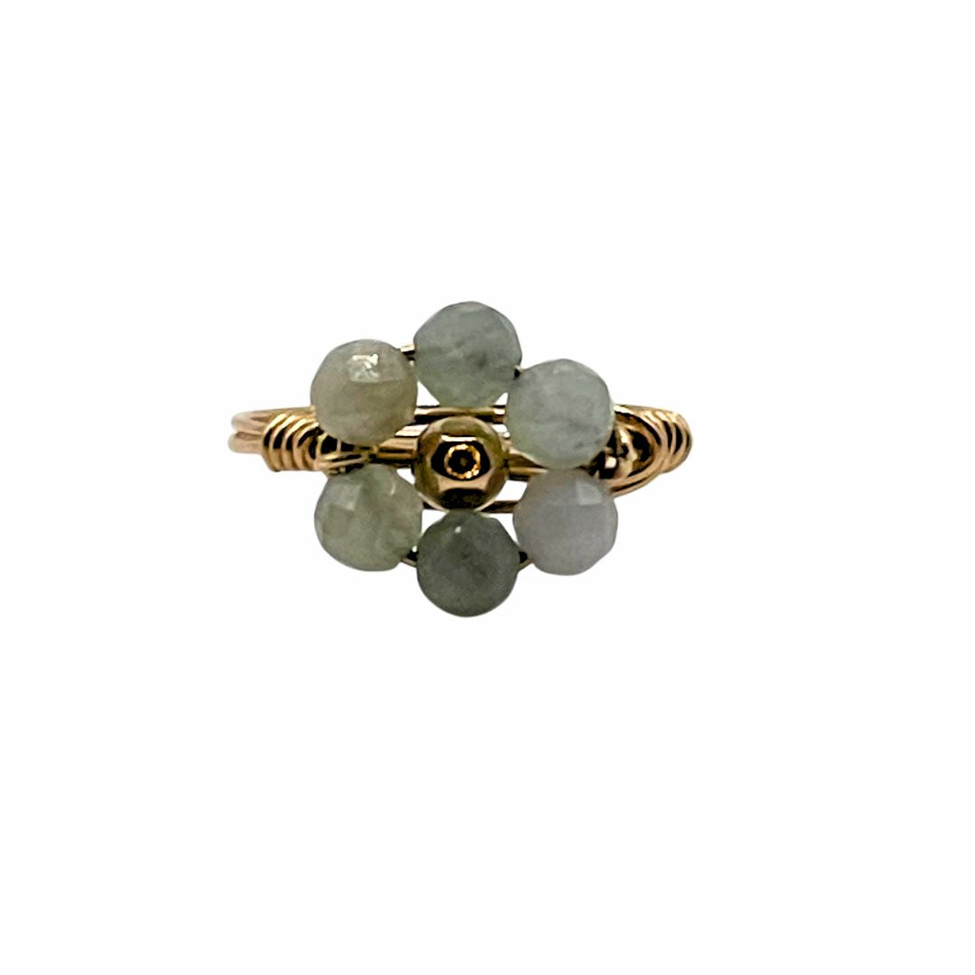 Jumbo Jade Daisy Ring