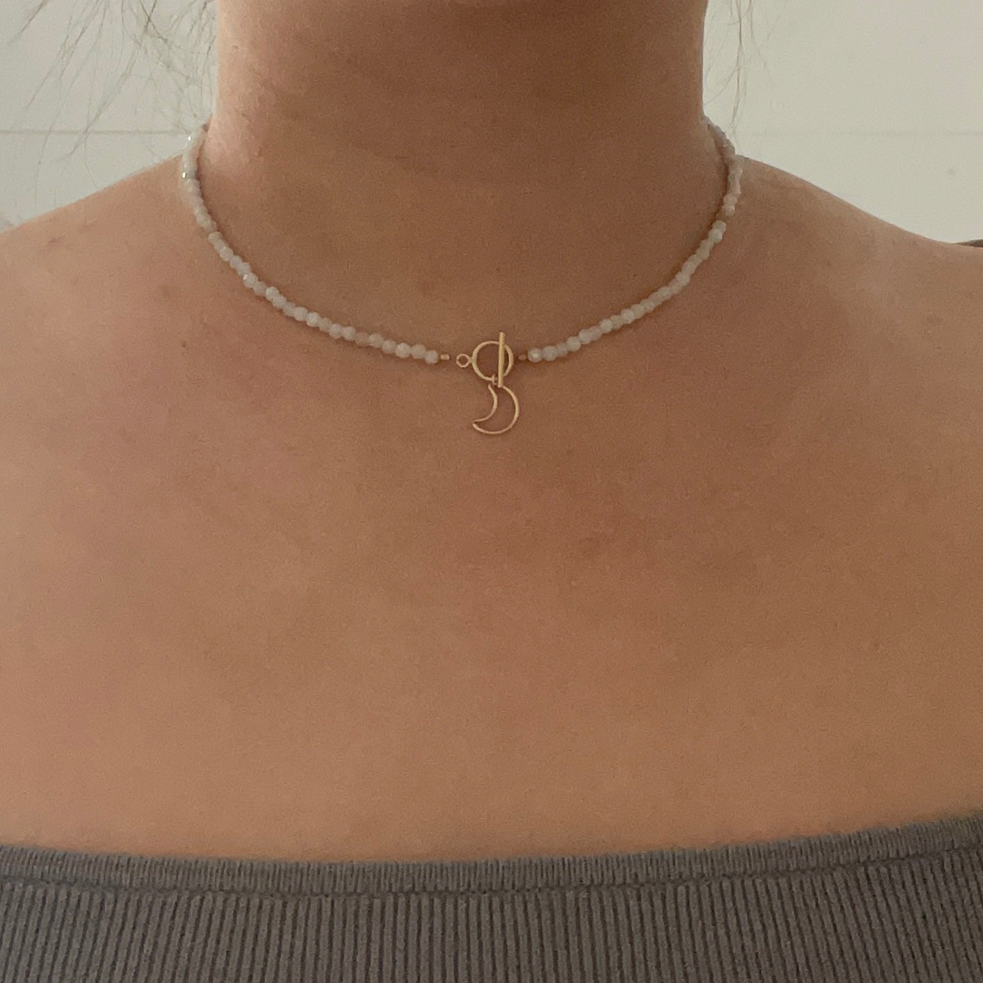 LUNA Crescent Toggle Necklace