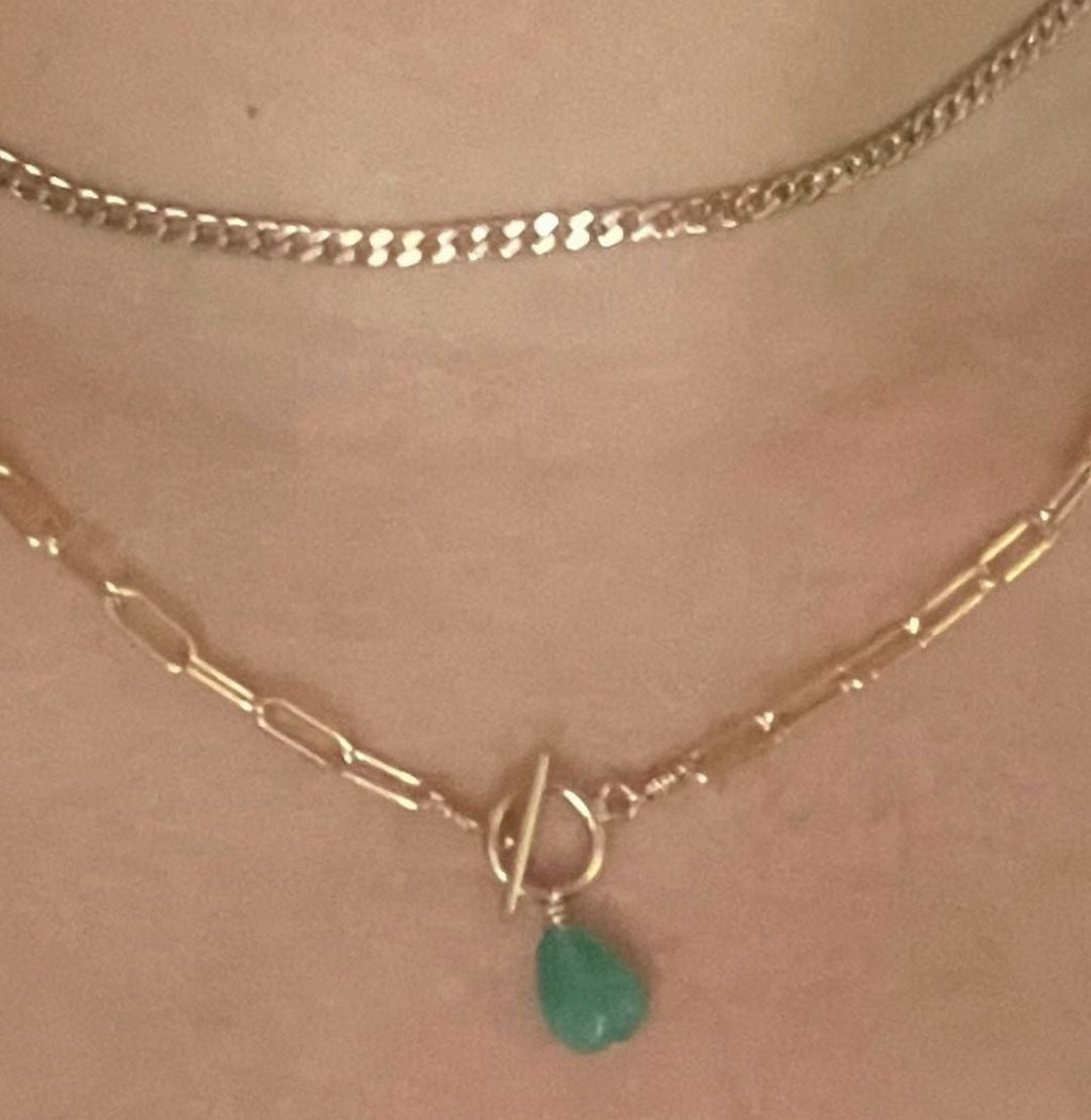 ZOE Jade Toggle Clasp Necklace