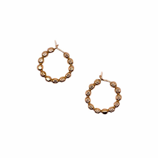 ELODIE Faceted Gold Hoops