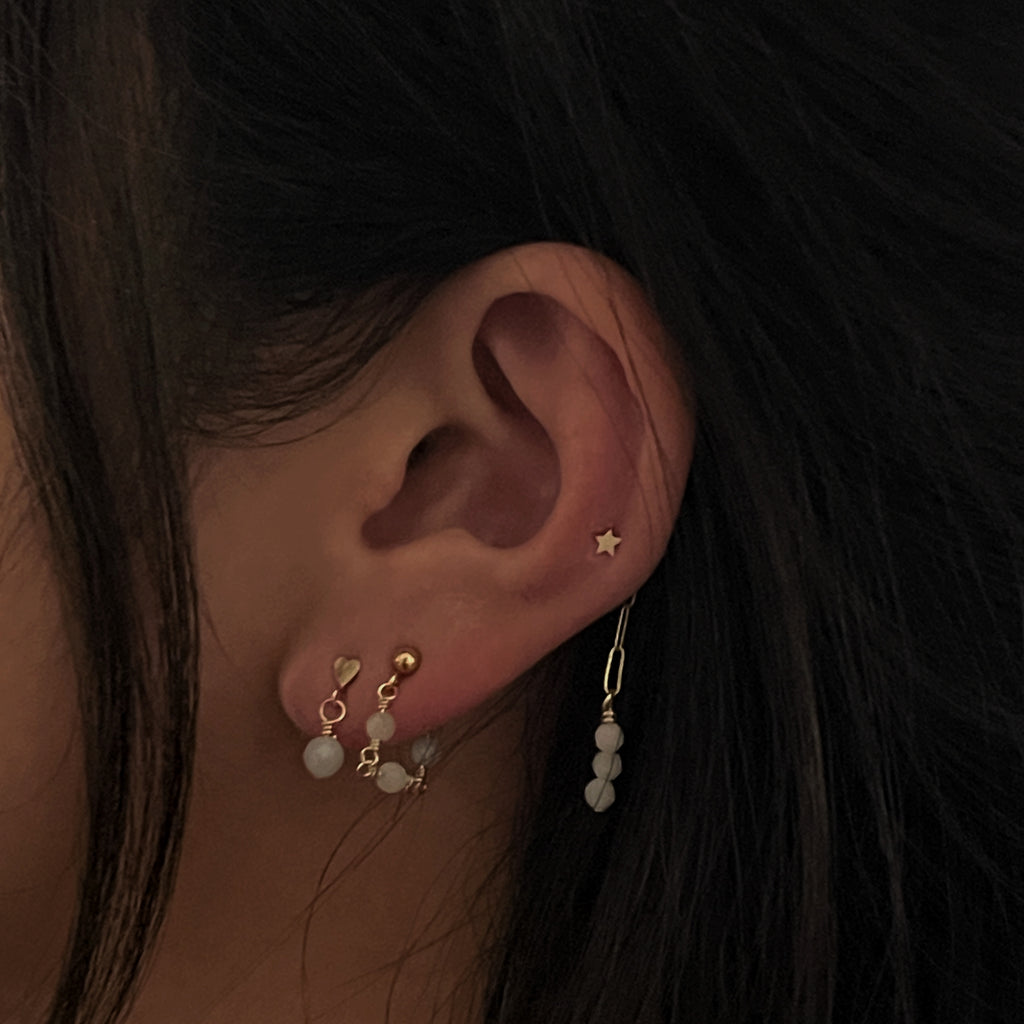 JADE Heart Studs