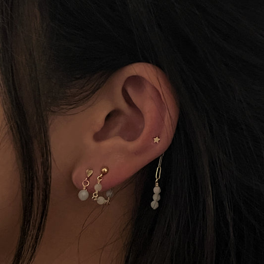 JADE Heart Studs