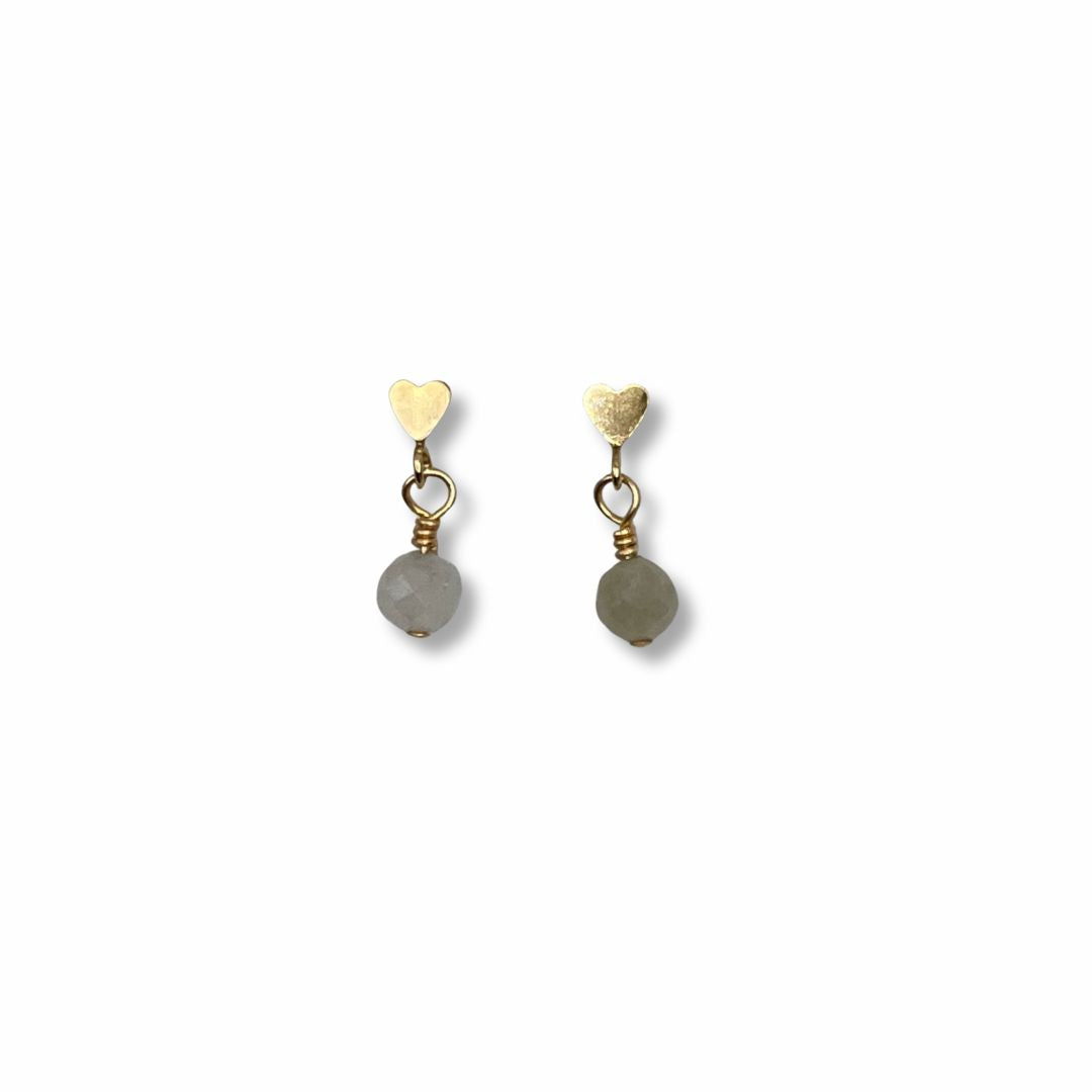 JADE Heart Studs