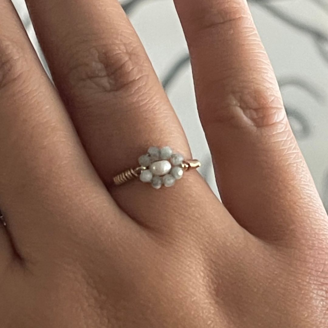 JADE&PEARL Daisy Ring